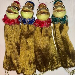 Katherine’s Collection Vintage Frog King Frog Prince Ornaments